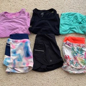 Athleta Girl Shirts and Shorts Box L/12